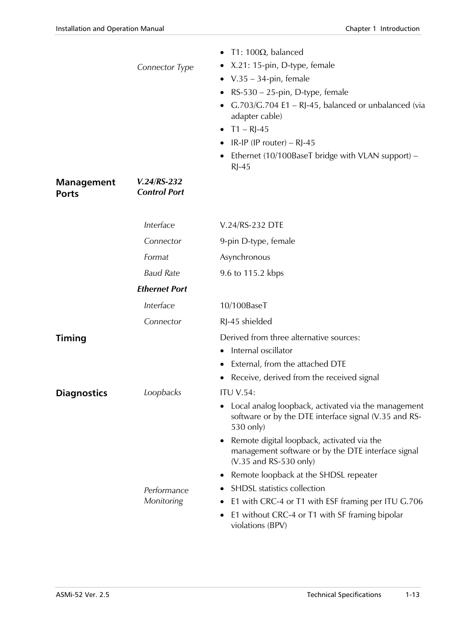 RAD Data comm ASMi-52 User Manual | Page 29 / 186