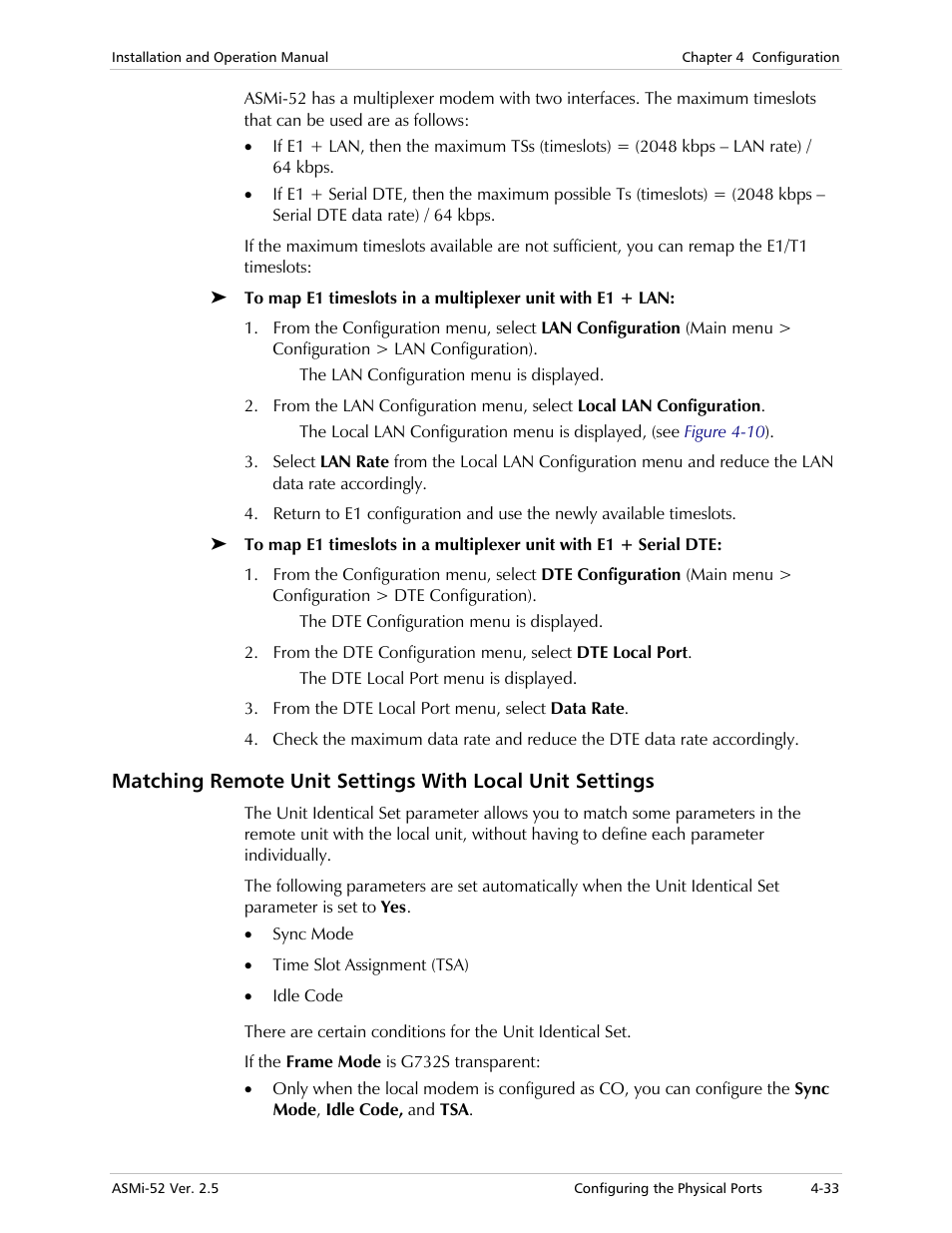 It settings | RAD Data comm ASMi-52 User Manual | Page 83 / 186