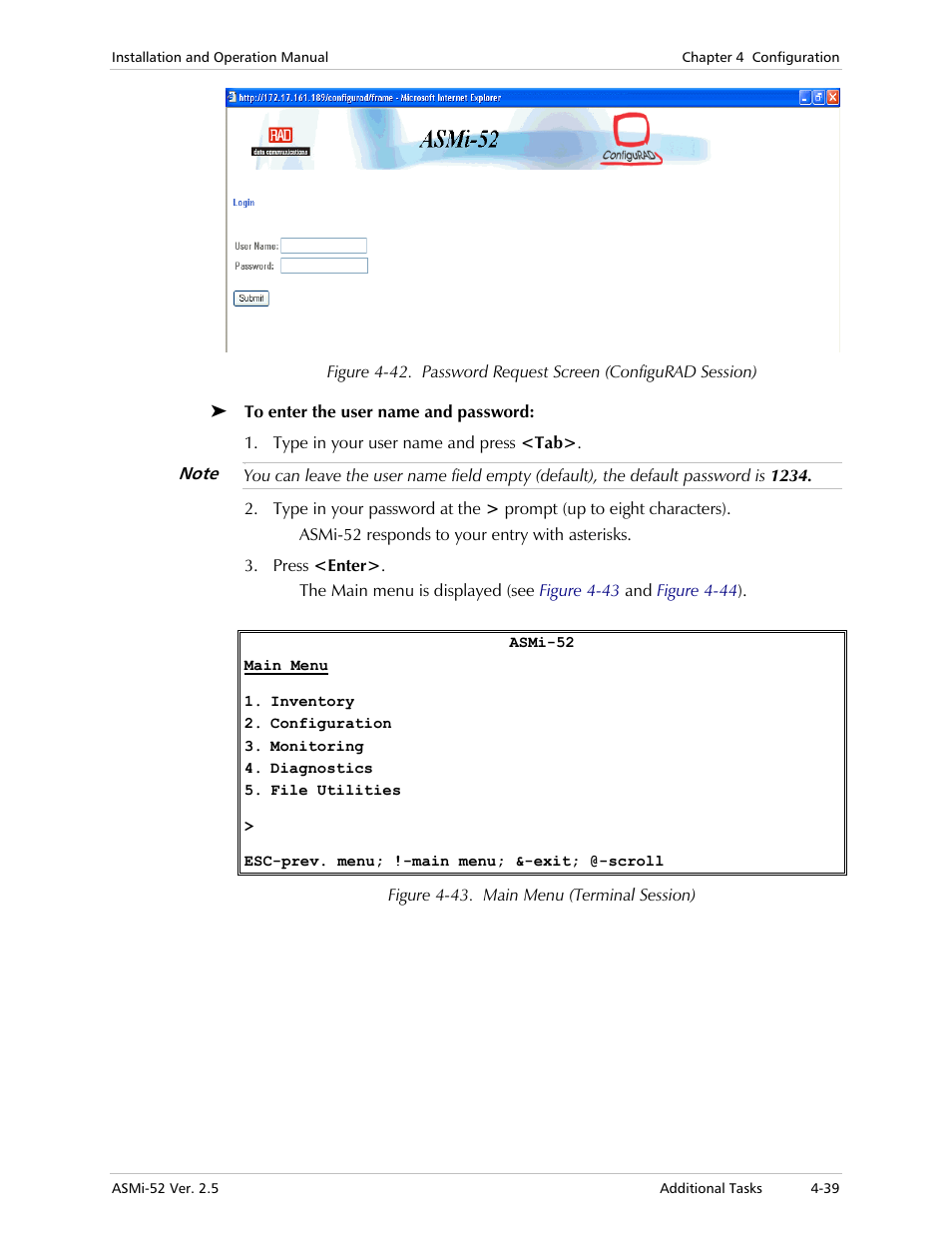 RAD Data comm ASMi-52 User Manual | Page 89 / 186
