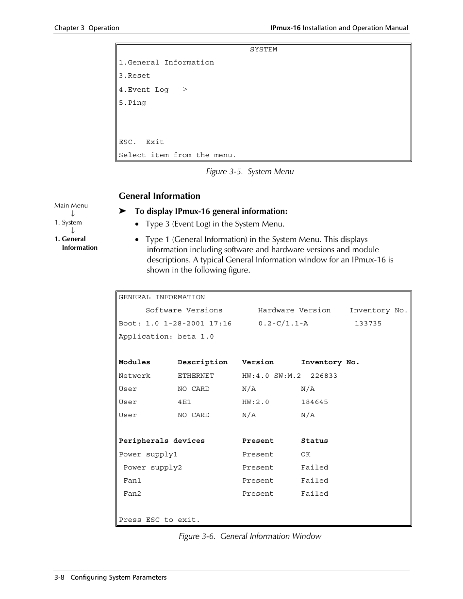 General information | RAD Data comm TDMoIP Gateway IPmux-16 User Manual | Page 40 / 99