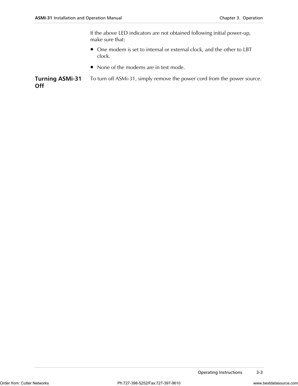 Turning asmi-31 on | RAD Data comm ASMi-31 User Manual | Page 31 / 66