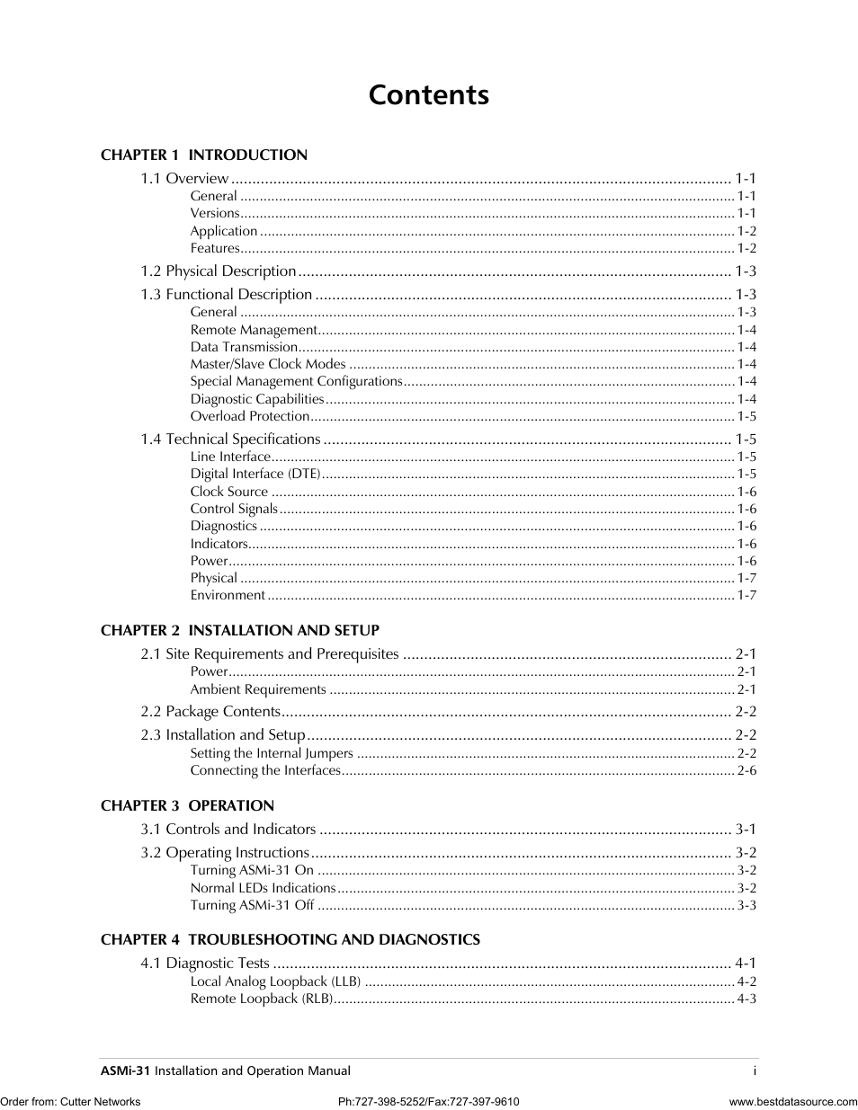 RAD Data comm ASMi-31 User Manual | Page 9 / 66