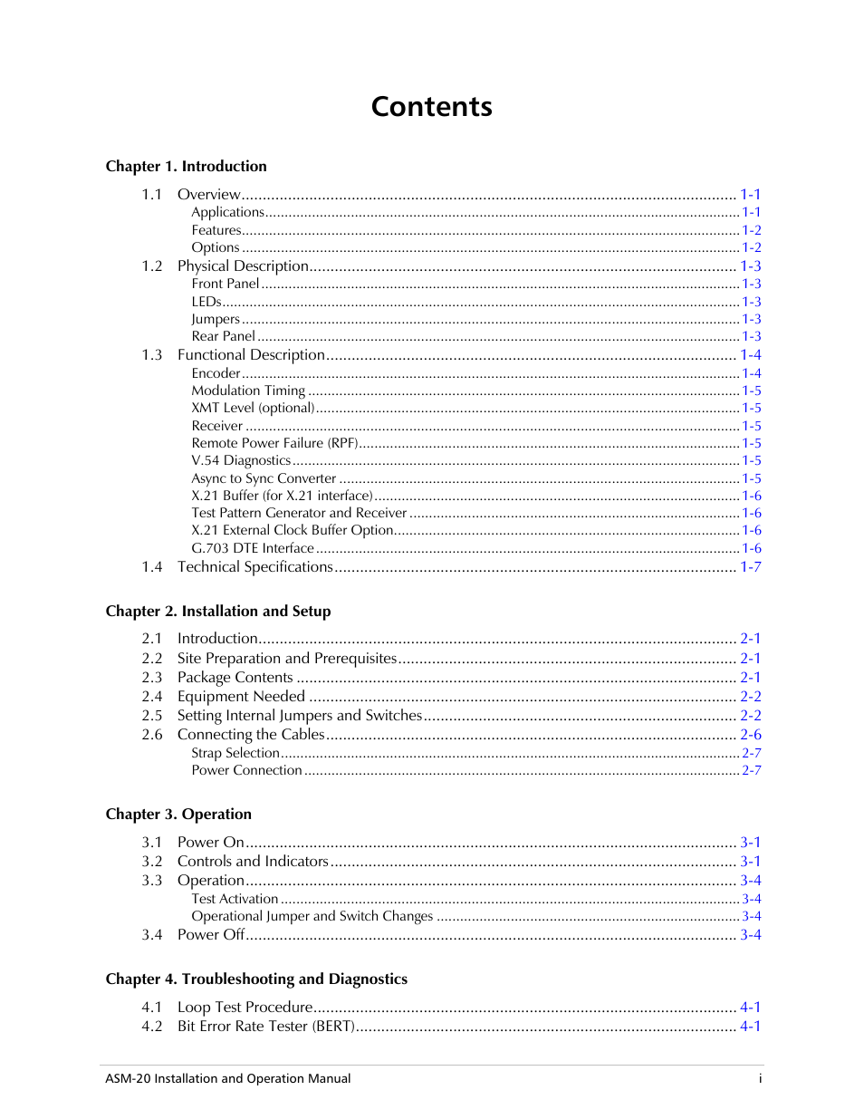 RAD Data comm ASM-20 User Manual | Page 13 / 78