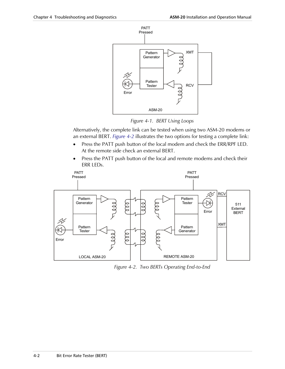 Figure 4-2. two berts operating end-to-end | RAD Data comm ASM-20 User Manual | Page 36 / 78