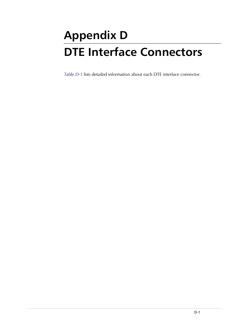 Appendix d dte interface connectors | RAD Data comm ASM-20 User Manual | Page 63 / 78