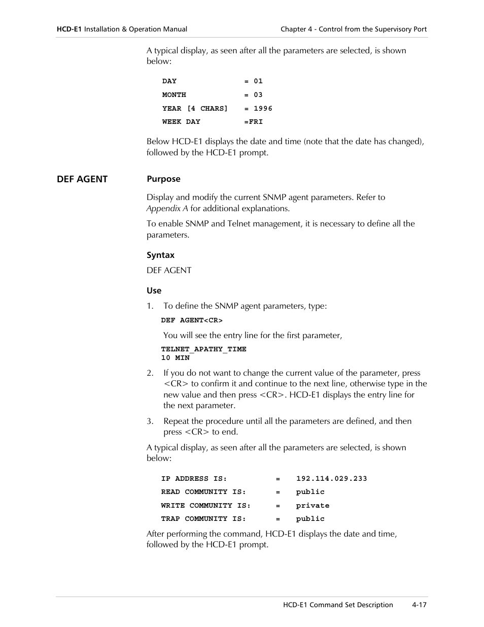 RAD Data comm HCD-E1 User Manual | Page 101 / 232