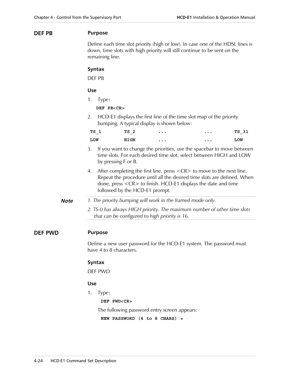 RAD Data comm HCD-E1 User Manual | Page 108 / 232