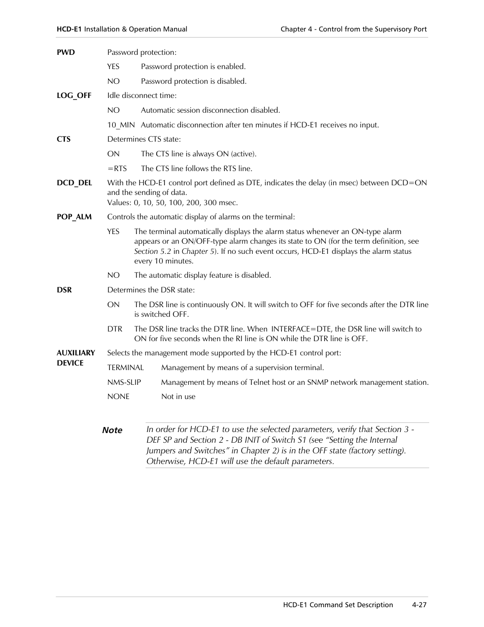 RAD Data comm HCD-E1 User Manual | Page 111 / 232