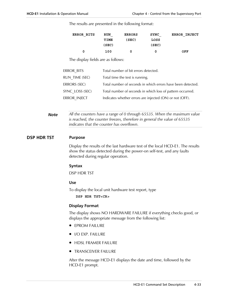 RAD Data comm HCD-E1 User Manual | Page 117 / 232