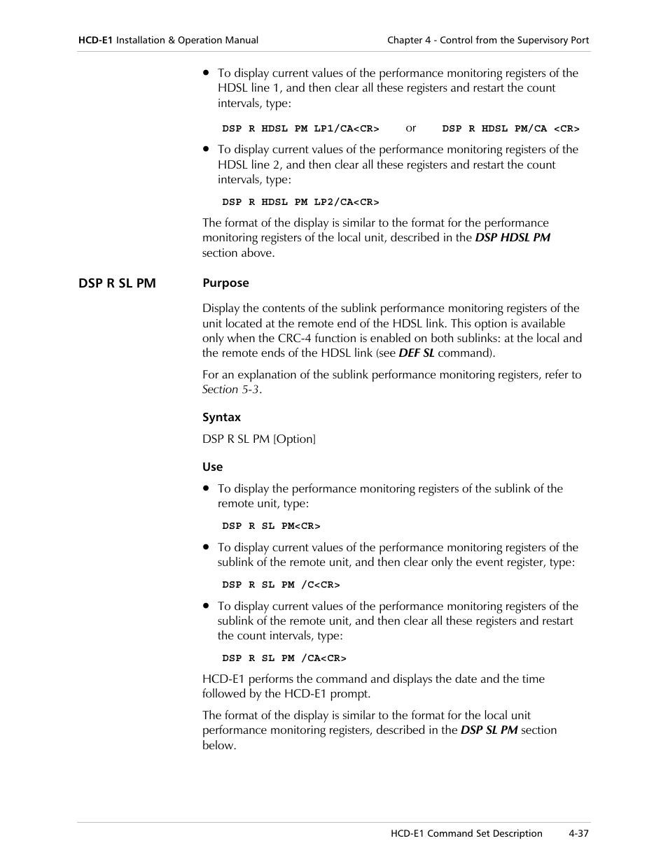 RAD Data comm HCD-E1 User Manual | Page 121 / 232