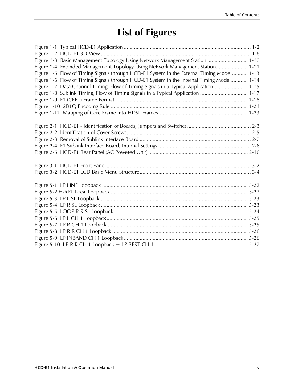 List of figures | RAD Data comm HCD-E1 User Manual | Page 17 / 232