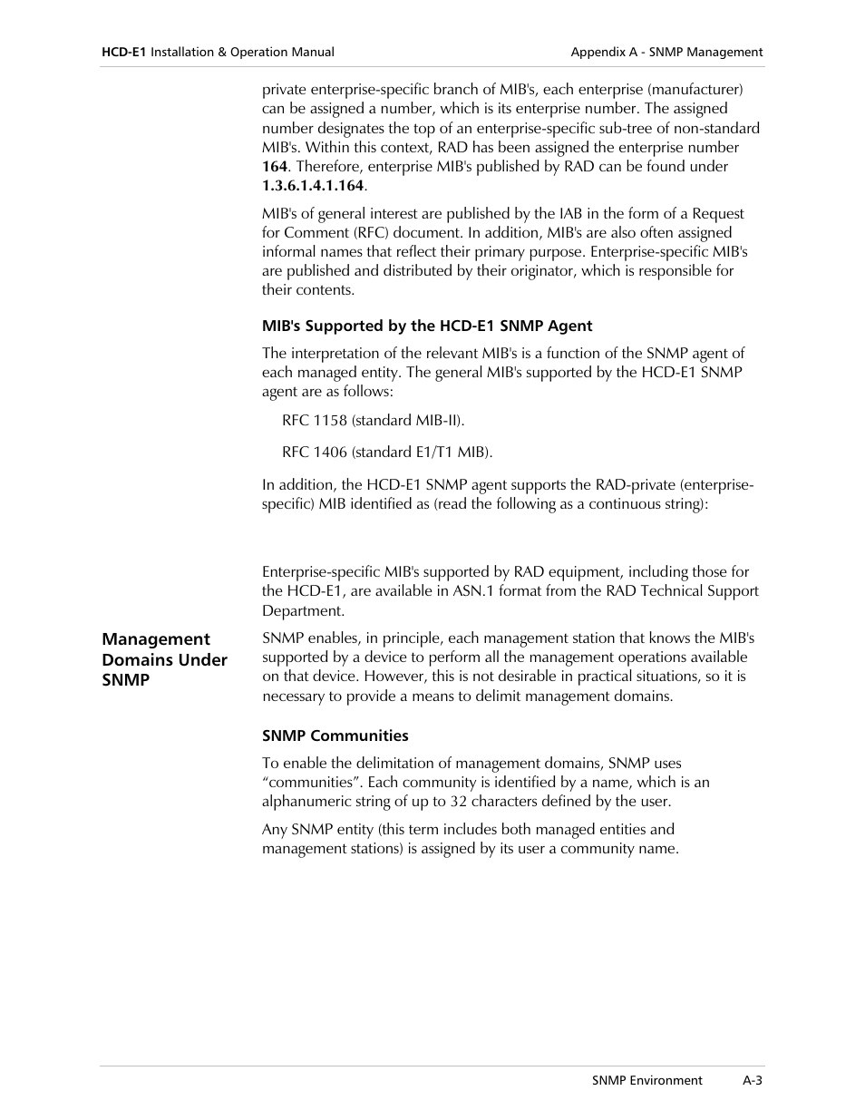 RAD Data comm HCD-E1 User Manual | Page 179 / 232
