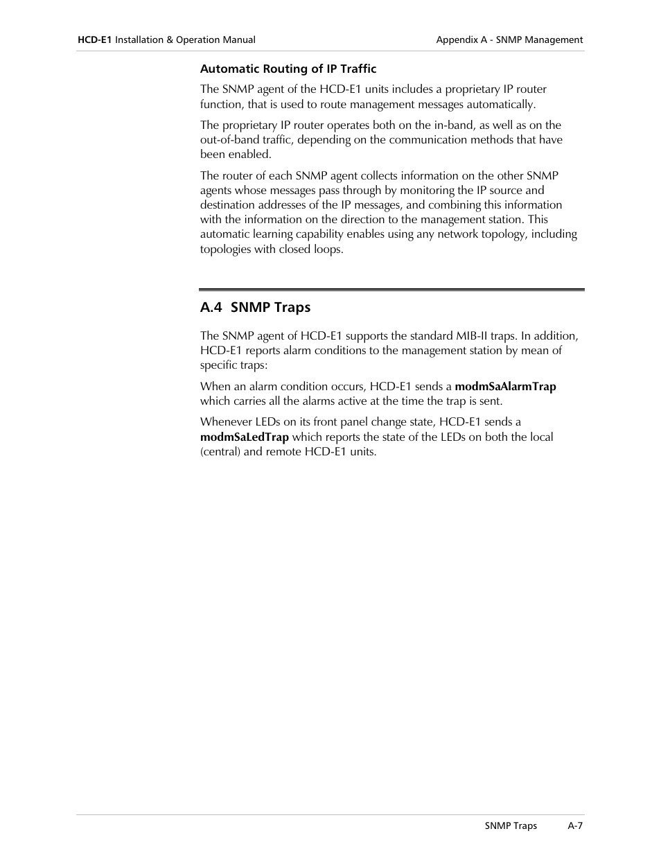 RAD Data comm HCD-E1 User Manual | Page 183 / 232