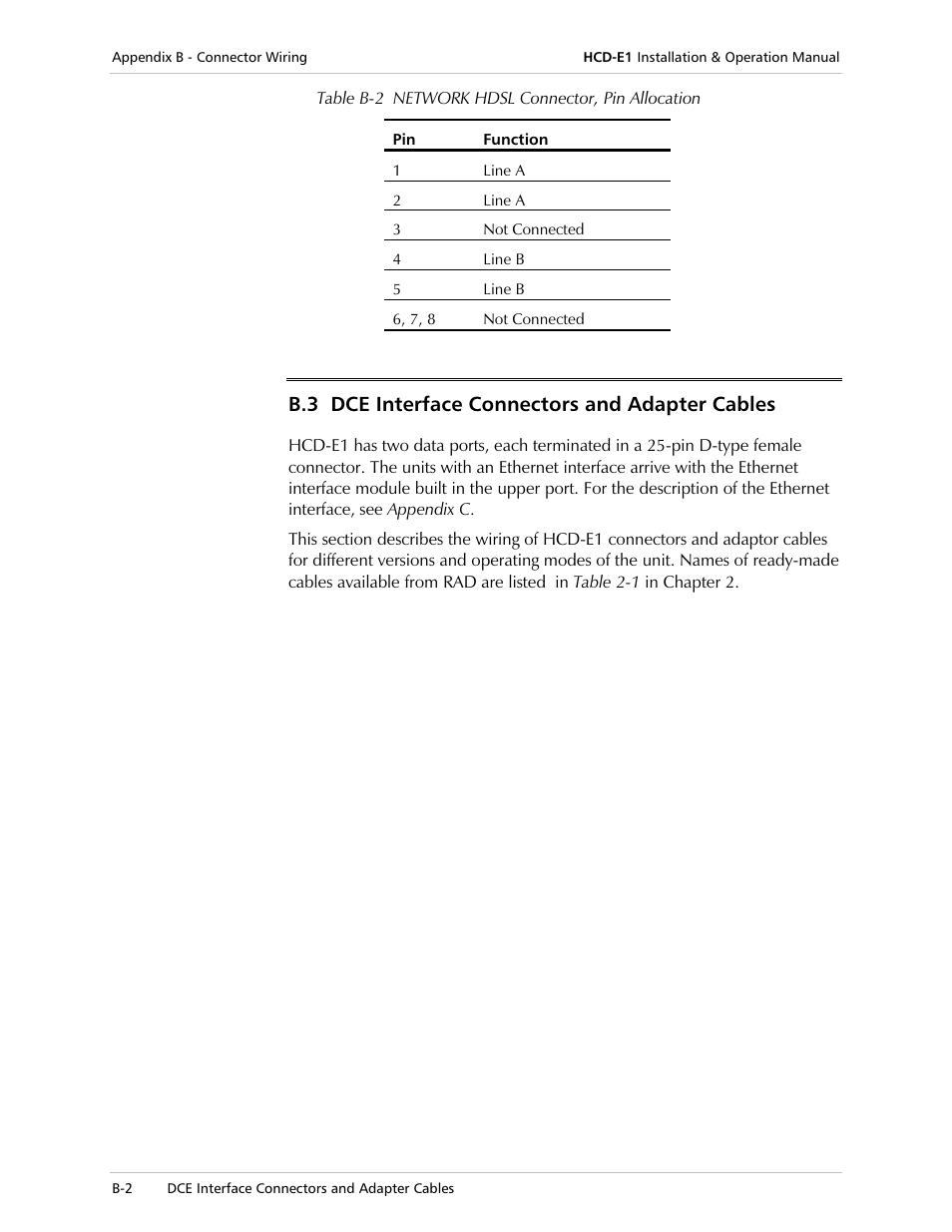 Qwhuidfh&rqqhfwruvdqg$gdswhu&deohv | RAD Data comm HCD-E1 User Manual | Page 186 / 232