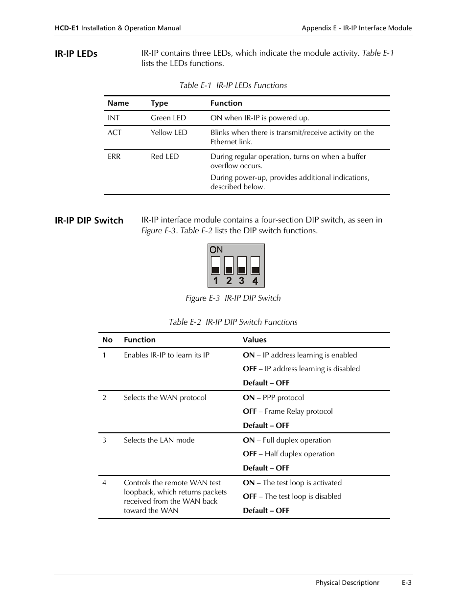 RAD Data comm HCD-E1 User Manual | Page 205 / 232