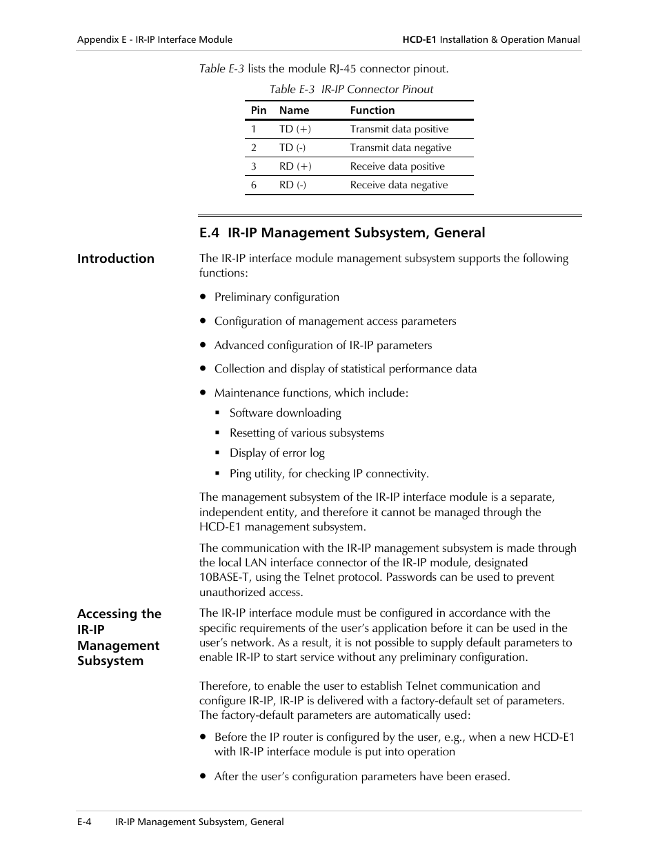 RAD Data comm HCD-E1 User Manual | Page 206 / 232