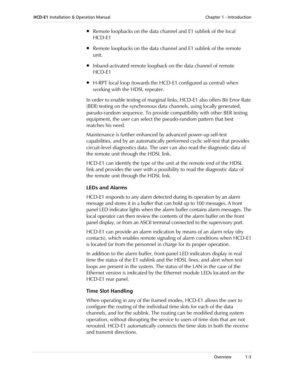 RAD Data comm HCD-E1 User Manual | Page 21 / 232