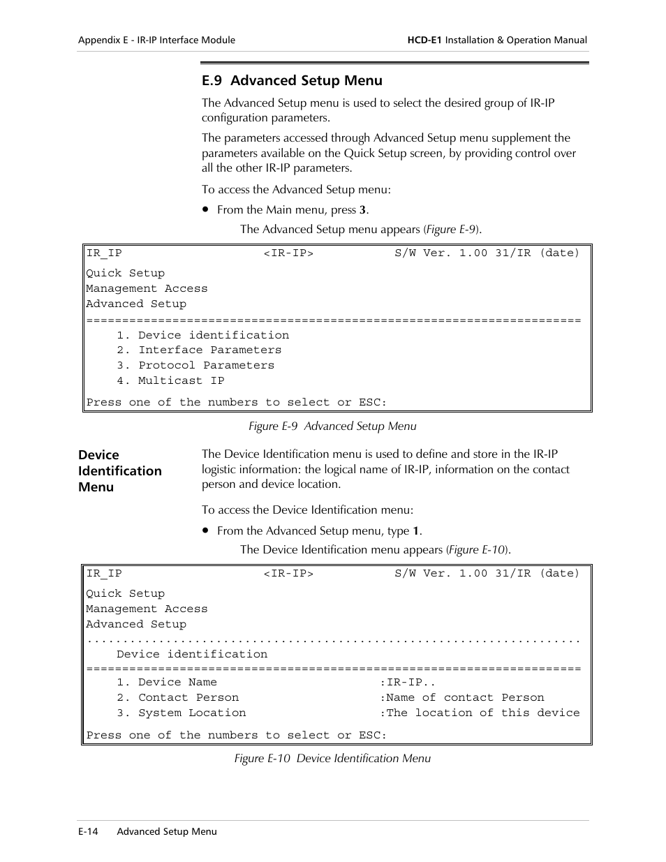 RAD Data comm HCD-E1 User Manual | Page 216 / 232