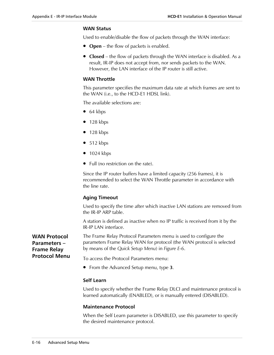 RAD Data comm HCD-E1 User Manual | Page 218 / 232
