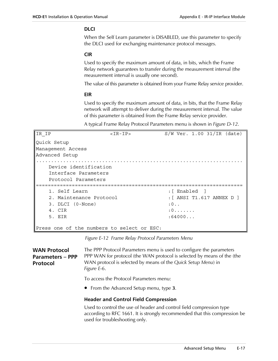 RAD Data comm HCD-E1 User Manual | Page 219 / 232
