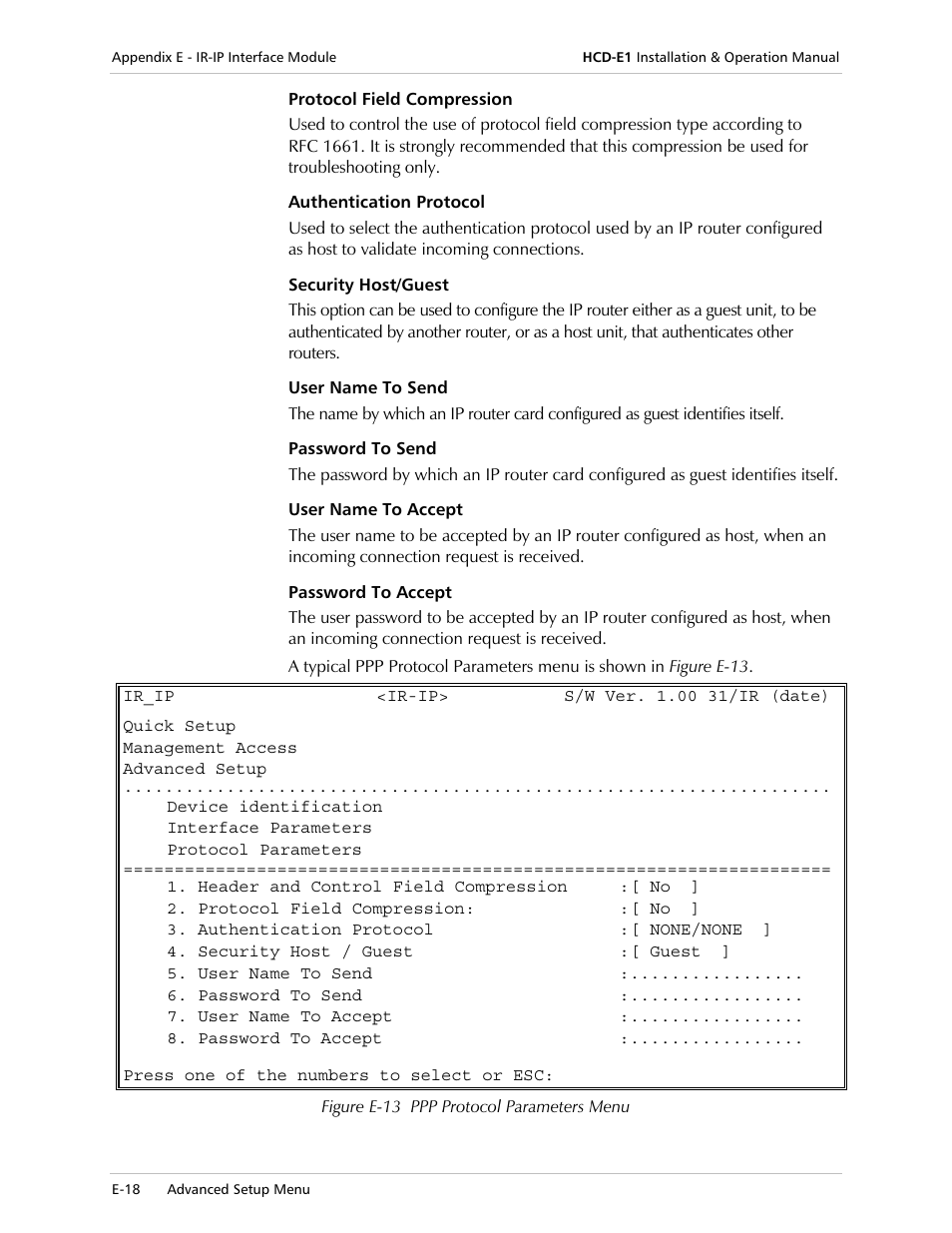 RAD Data comm HCD-E1 User Manual | Page 220 / 232
