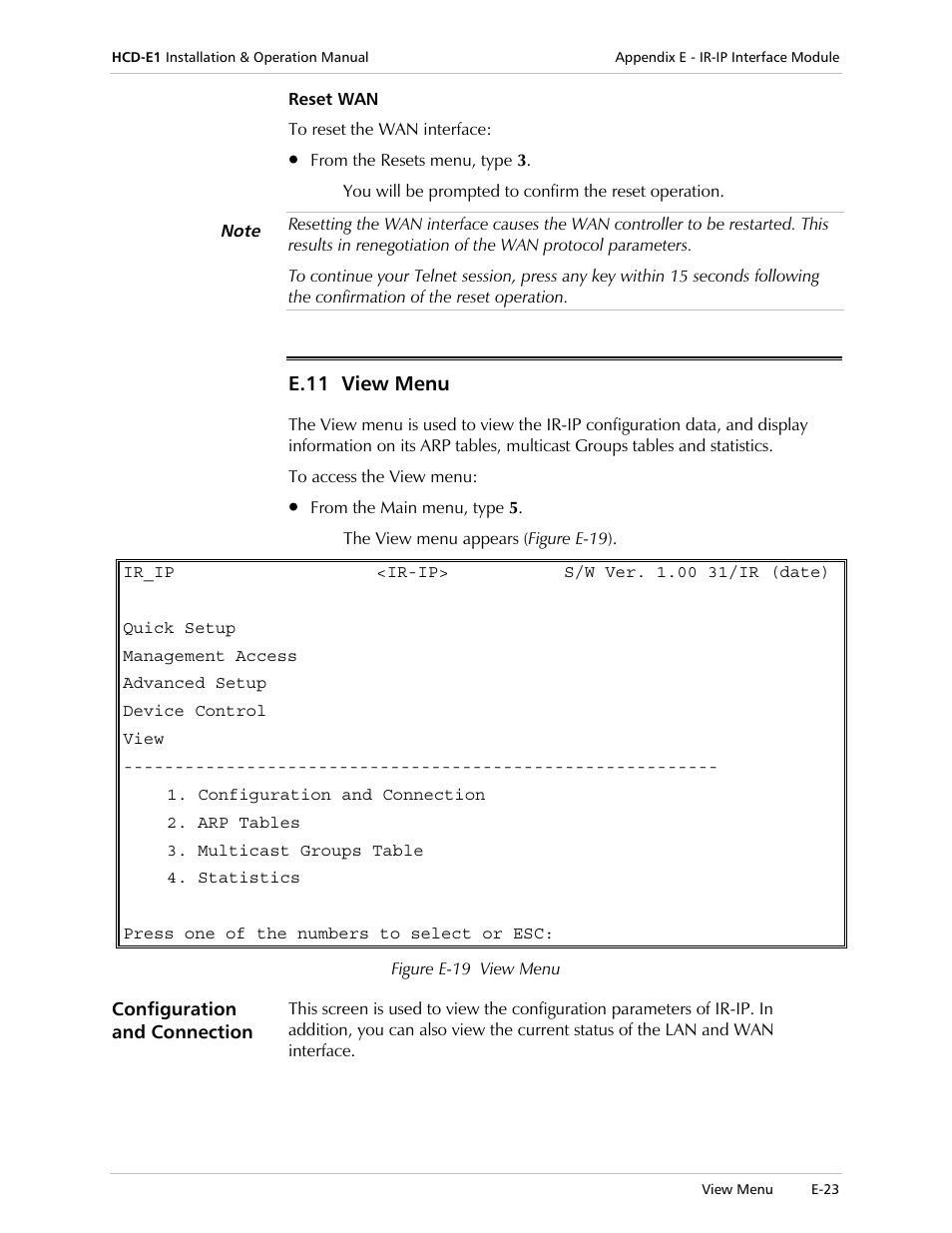 RAD Data comm HCD-E1 User Manual | Page 225 / 232