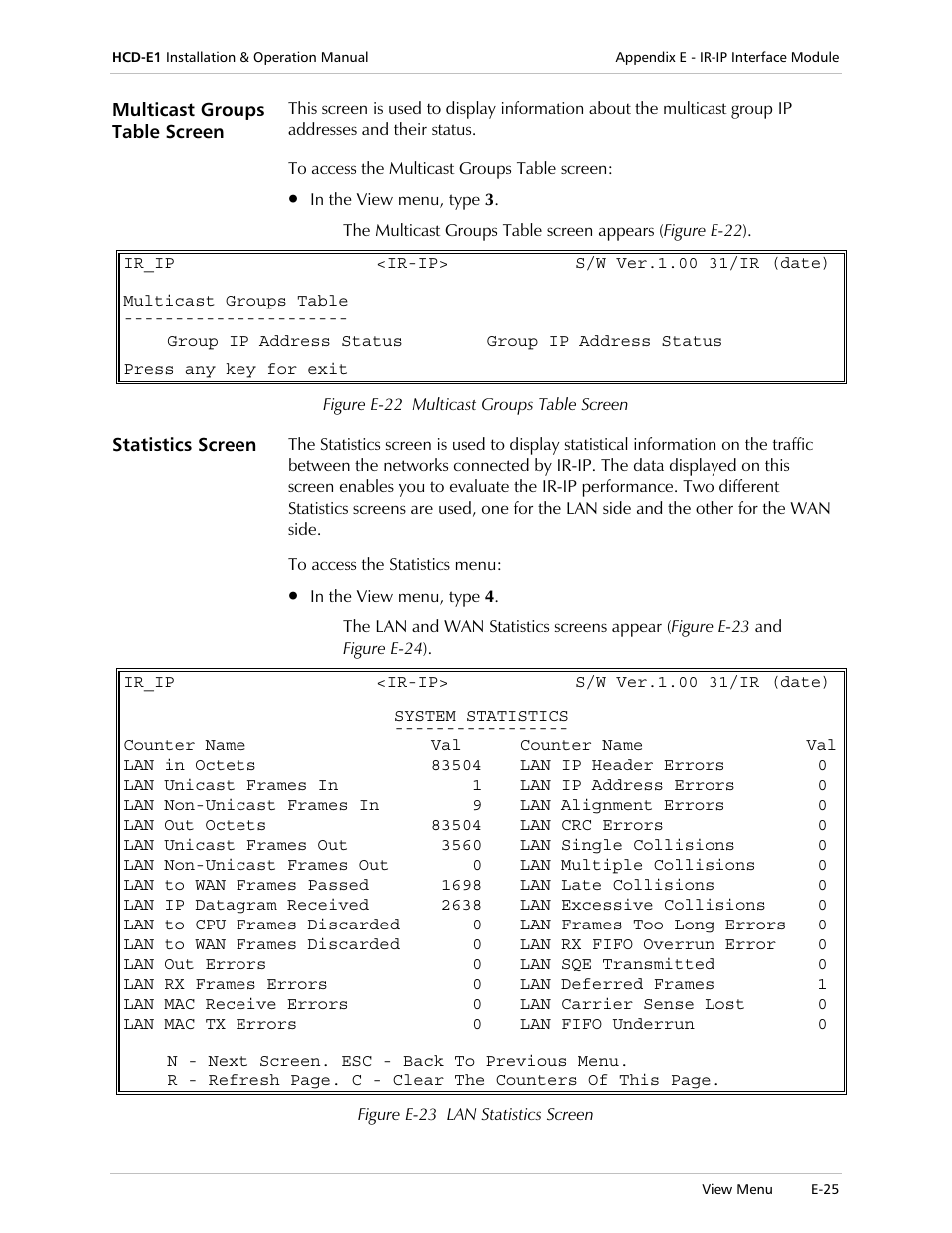 RAD Data comm HCD-E1 User Manual | Page 227 / 232