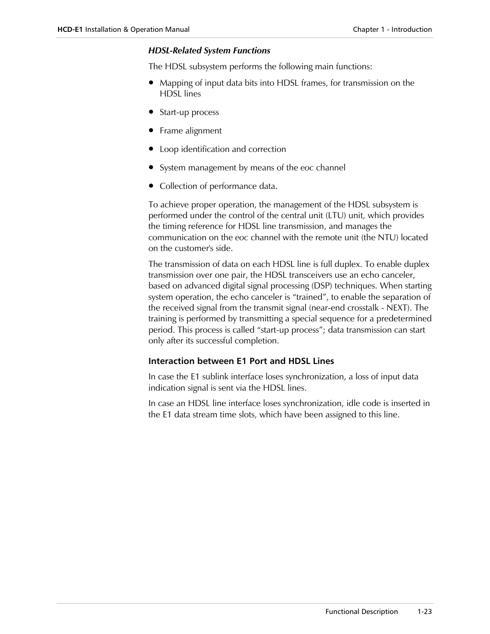 RAD Data comm HCD-E1 User Manual | Page 41 / 232
