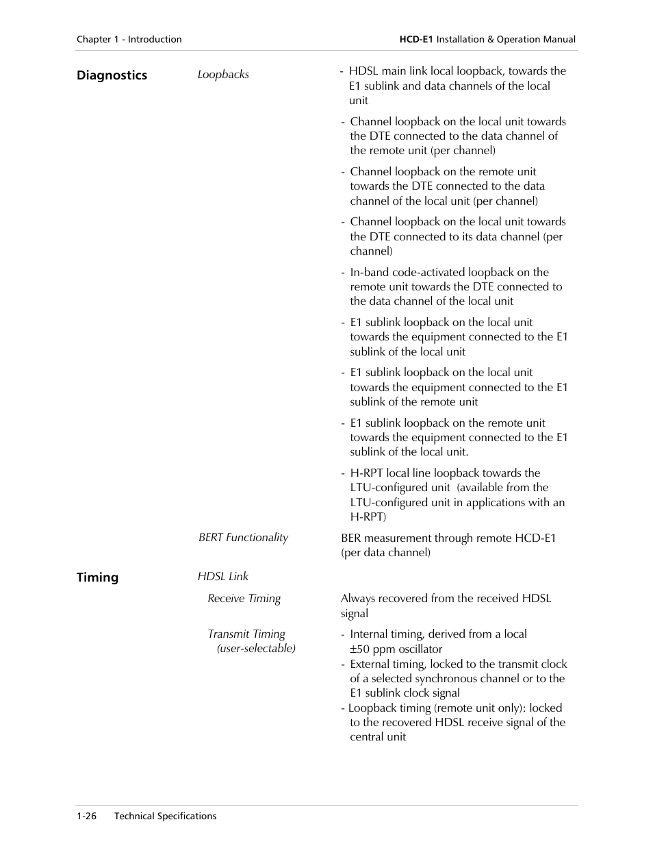 RAD Data comm HCD-E1 User Manual | Page 44 / 232