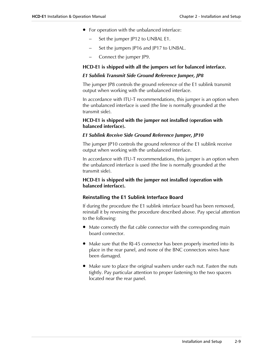 RAD Data comm HCD-E1 User Manual | Page 55 / 232