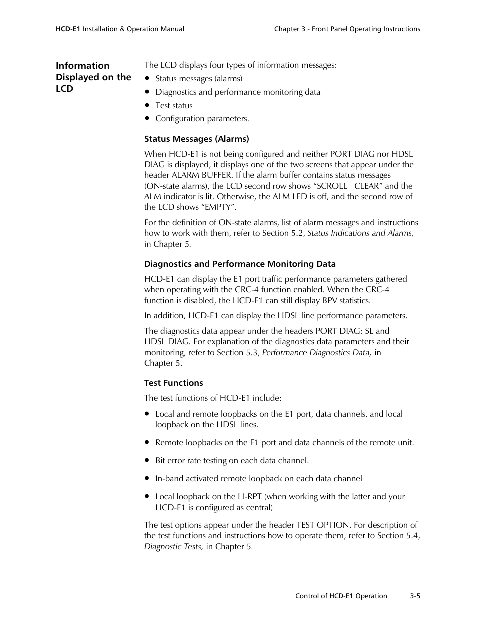 RAD Data comm HCD-E1 User Manual | Page 63 / 232