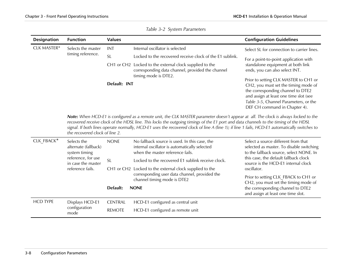 RAD Data comm HCD-E1 User Manual | Page 66 / 232