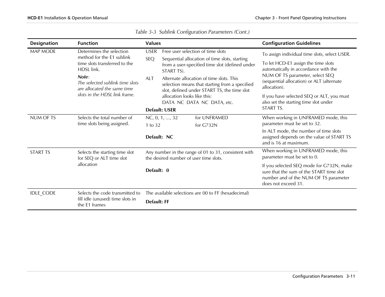 RAD Data comm HCD-E1 User Manual | Page 69 / 232