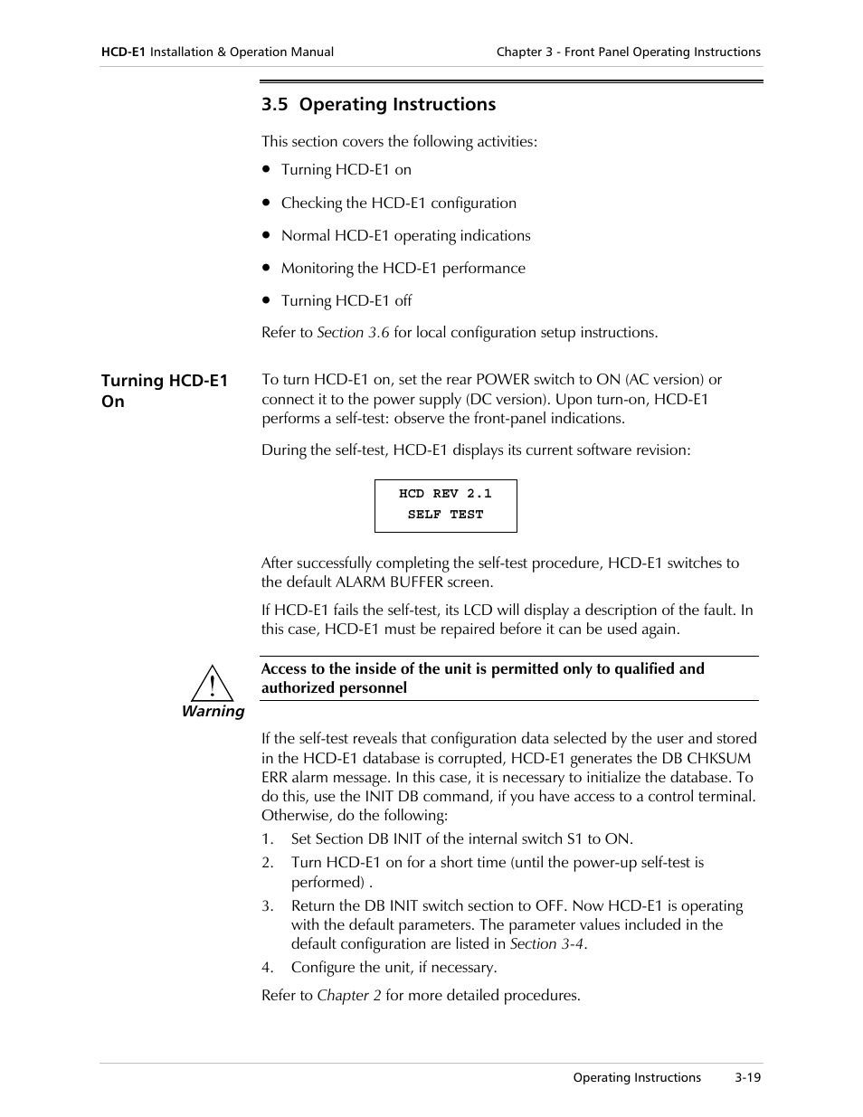 RAD Data comm HCD-E1 User Manual | Page 77 / 232