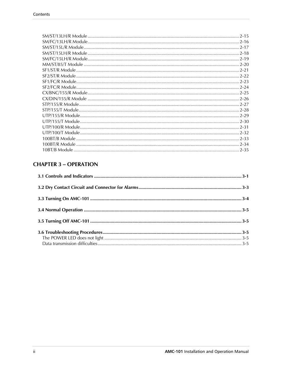 RAD Data comm AMC-101 User Manual | Page 8 / 65