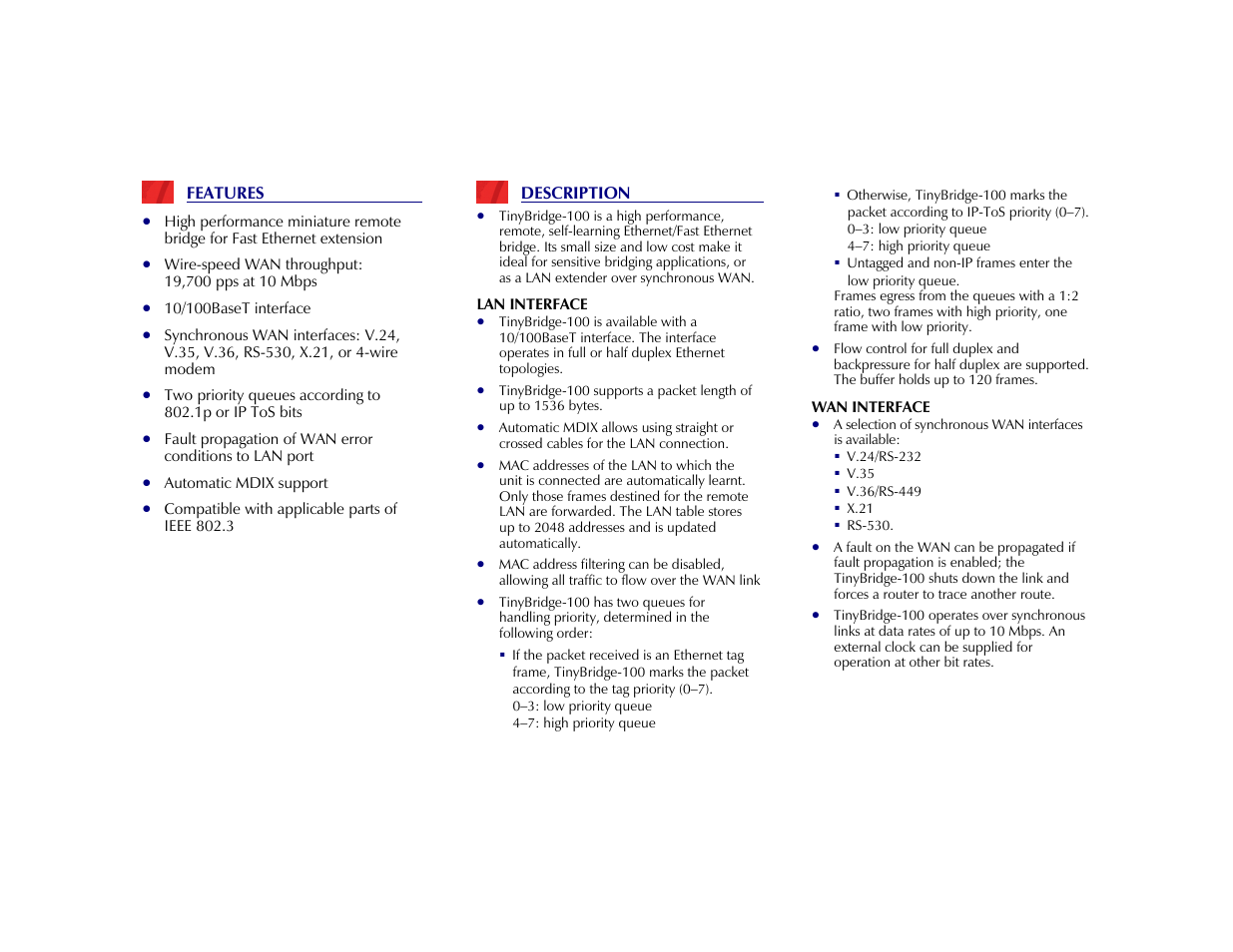 RAD Data comm 100 User Manual | Page 2 / 9