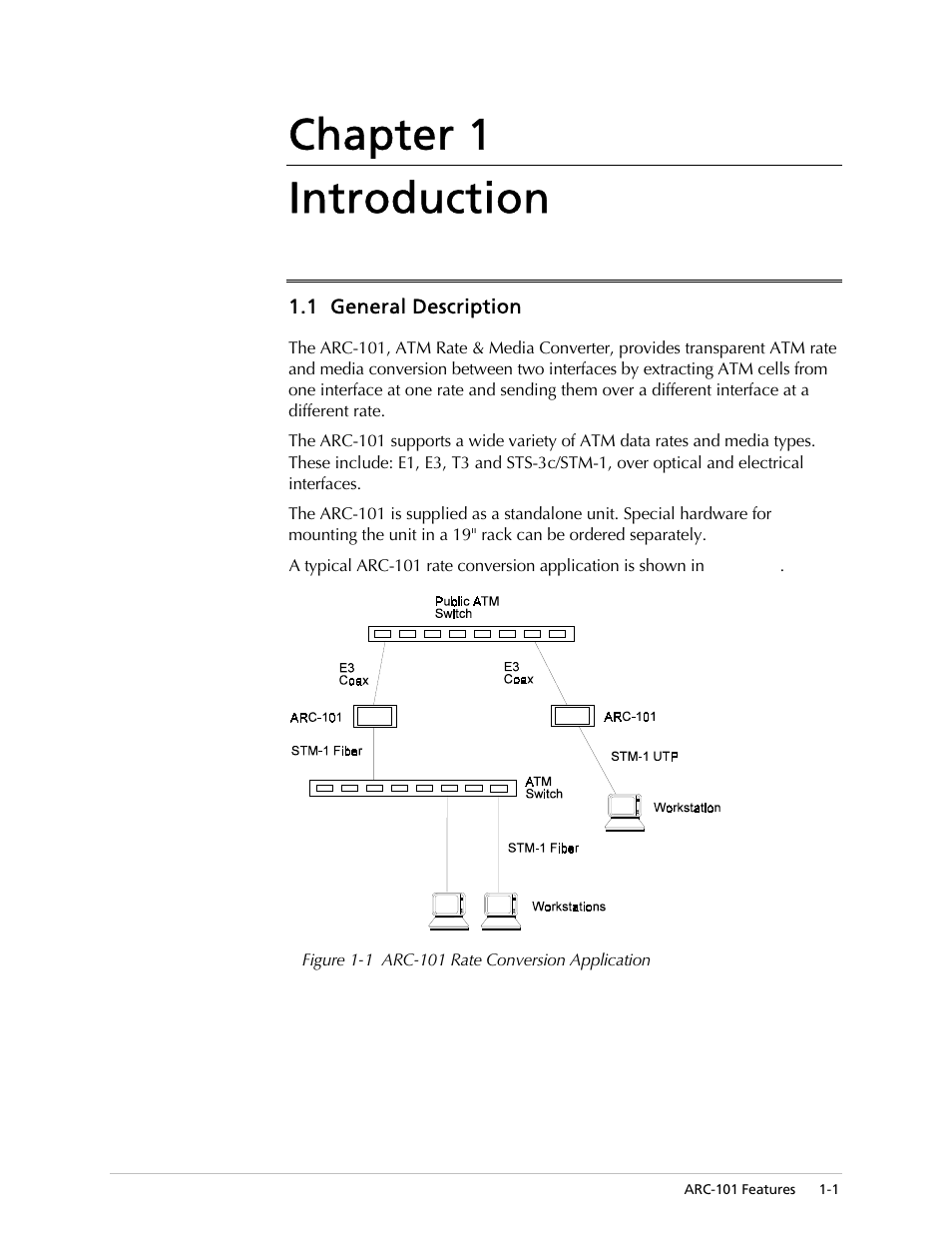 Chapter 1 introduction | RAD Data comm ARC-101 User Manual | Page 11 / 46