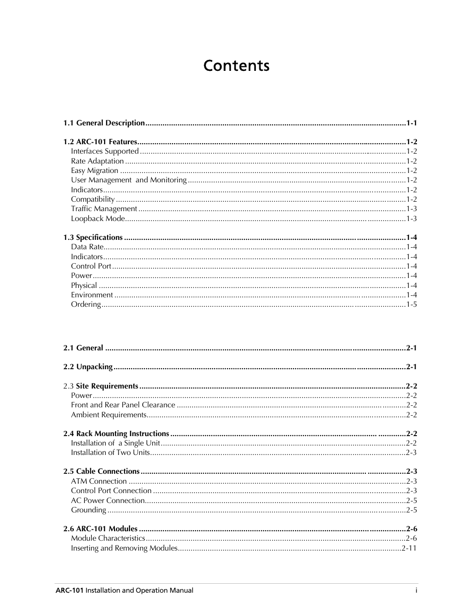 RAD Data comm ARC-101 User Manual | Page 7 / 46