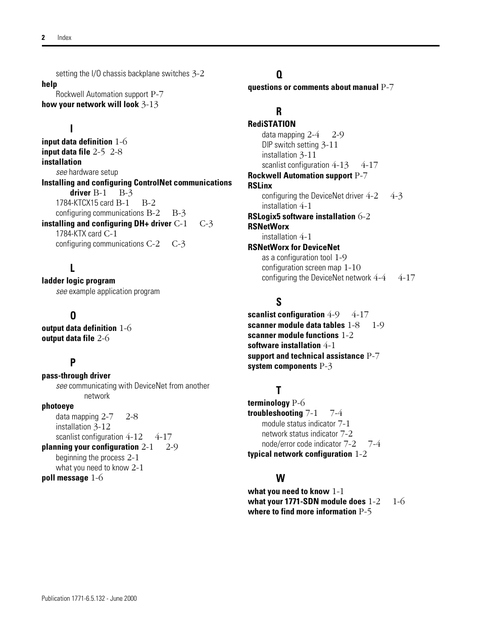 Rockwell SoniCrafter DEVICENET 1771-SDN User Manual | Page 134 / 139