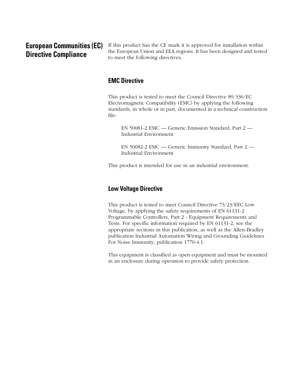 European communities (ec) directive compliance | Rockwell SoniCrafter DEVICENET 1771-SDN User Manual | Page 3 / 139