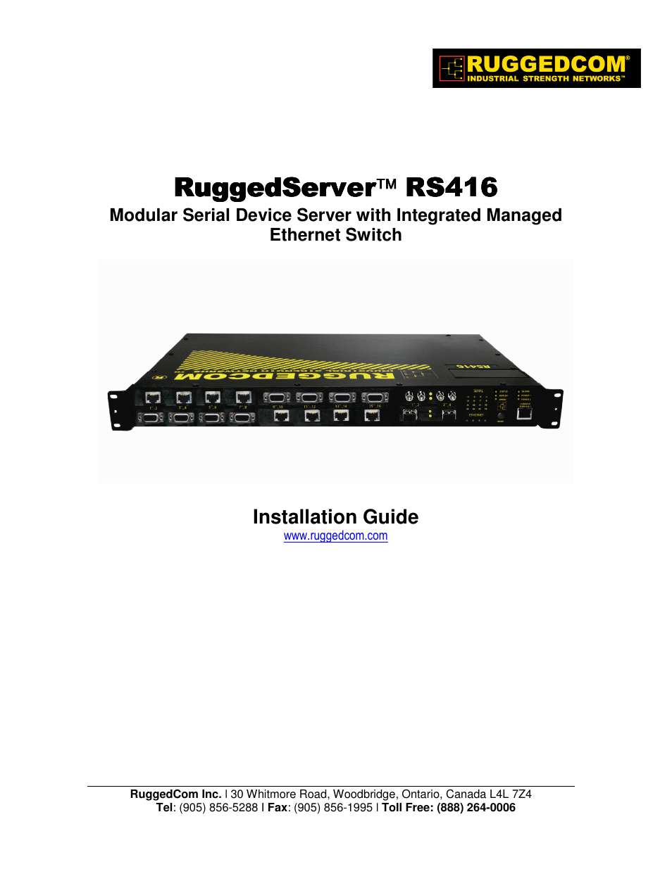 Rugged Outback RS416 User Manual | 36 pages