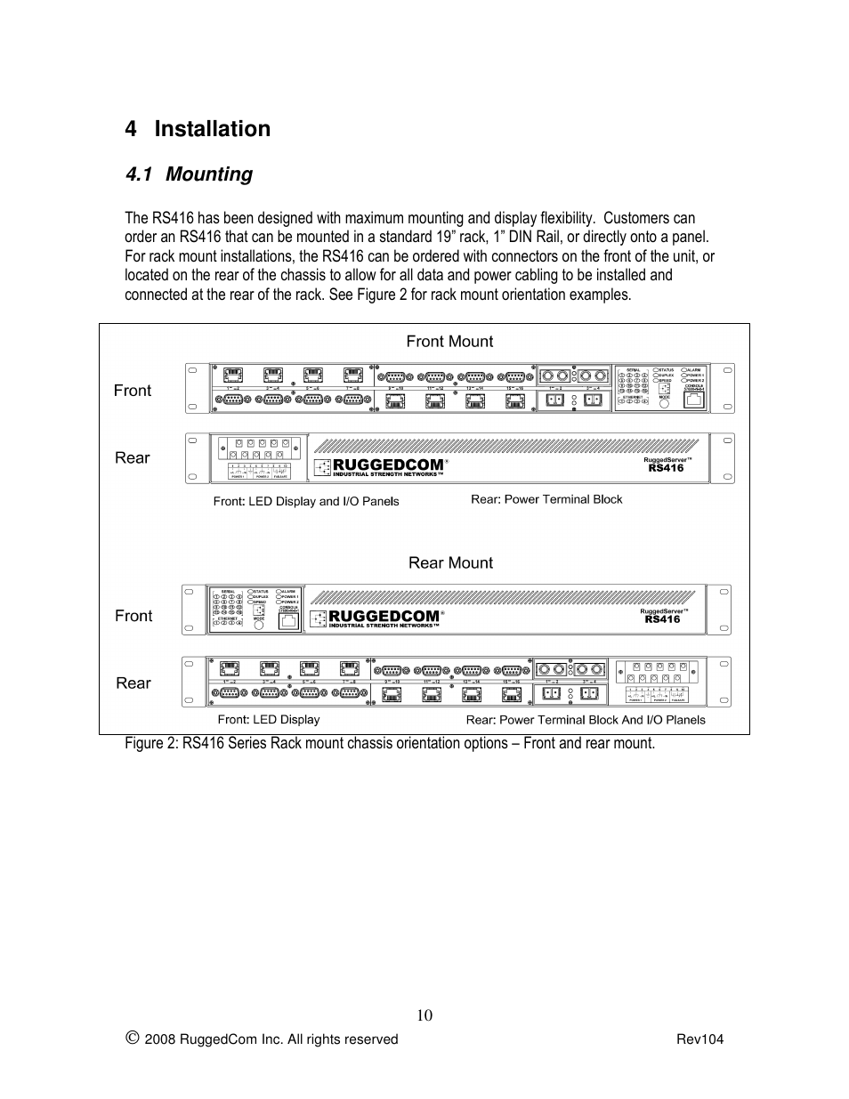 4 installation | Rugged Outback RS416 User Manual | Page 10 / 36