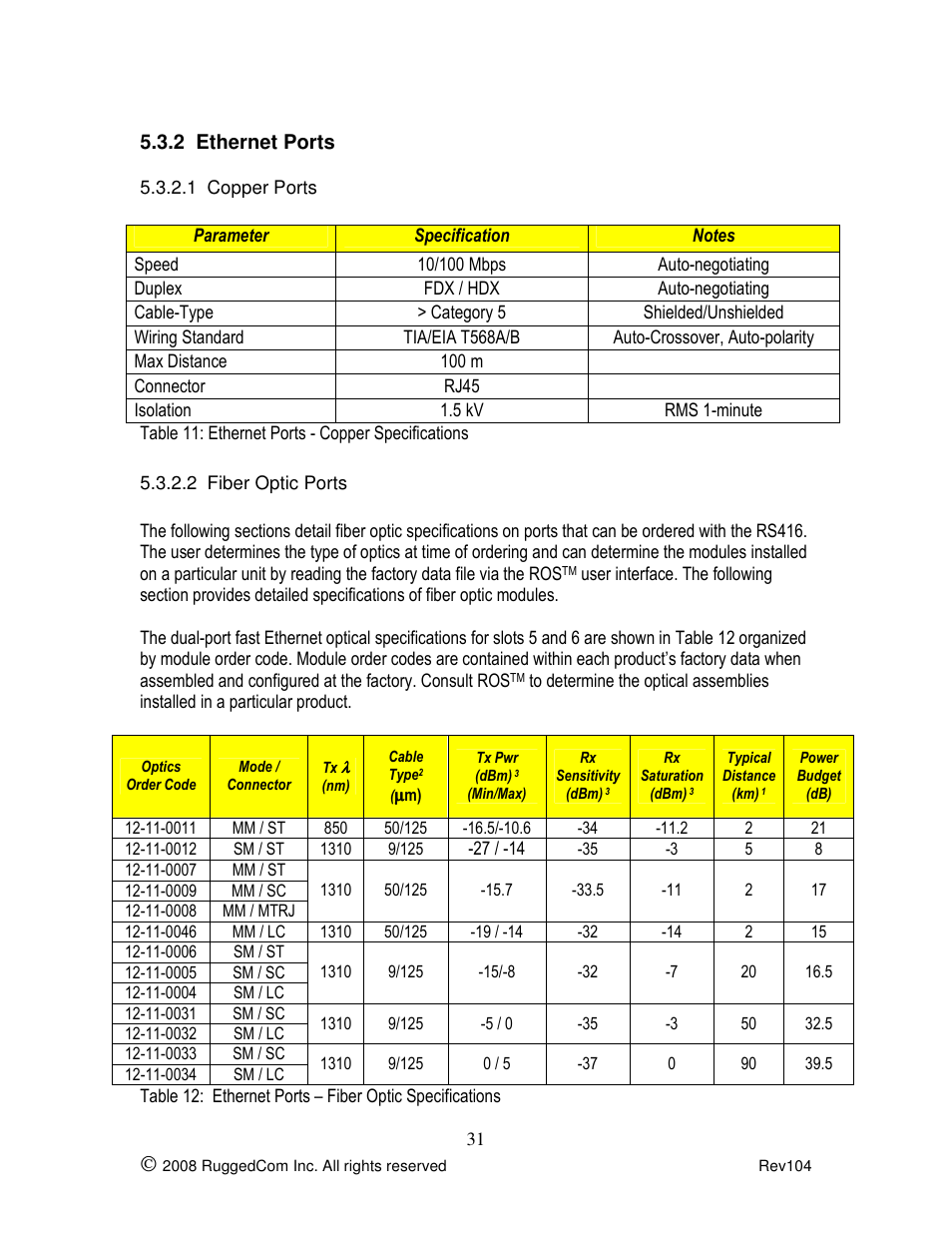 2 ethernet ports | Rugged Outback RS416 User Manual | Page 31 / 36