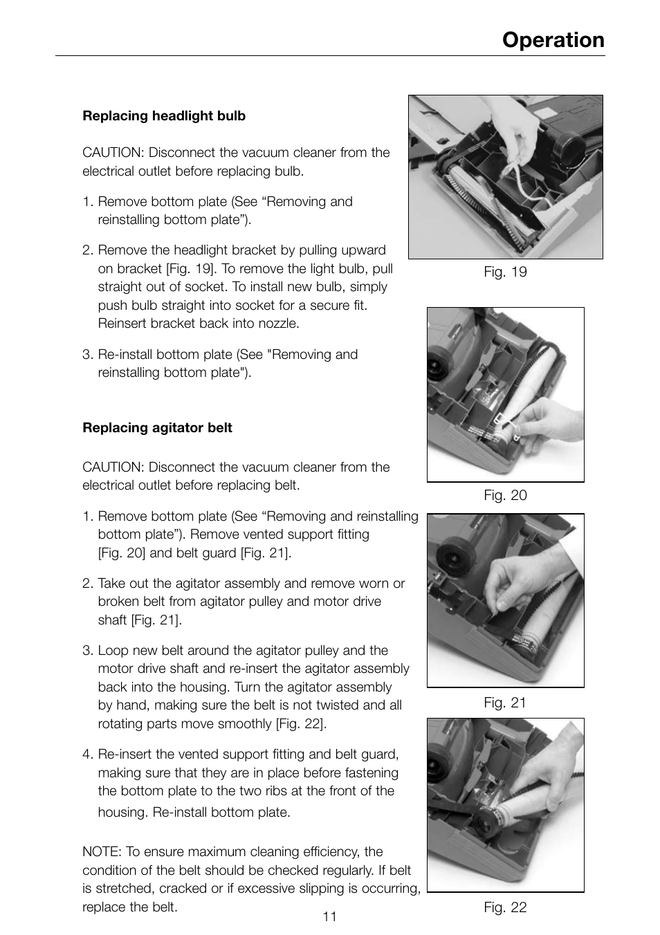 Operation | Riccar R-SERIES R500 R800 User Manual | Page 12 / 19