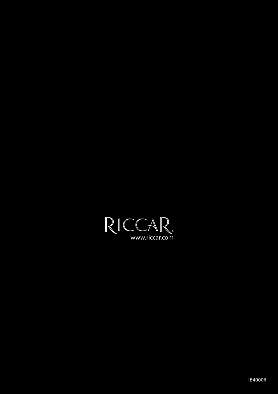 Riccar R-SERIES R500 R800 User Manual | Page 19 / 19