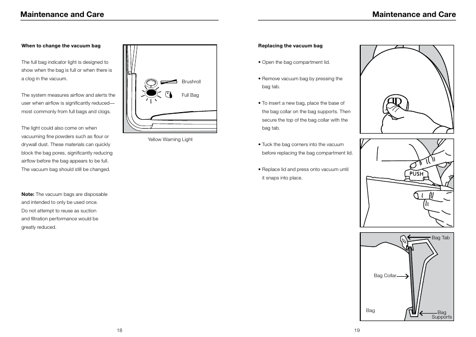 Maintenance and care | Riccar BRILLIANCE BRLP User Manual | Page 11 / 17