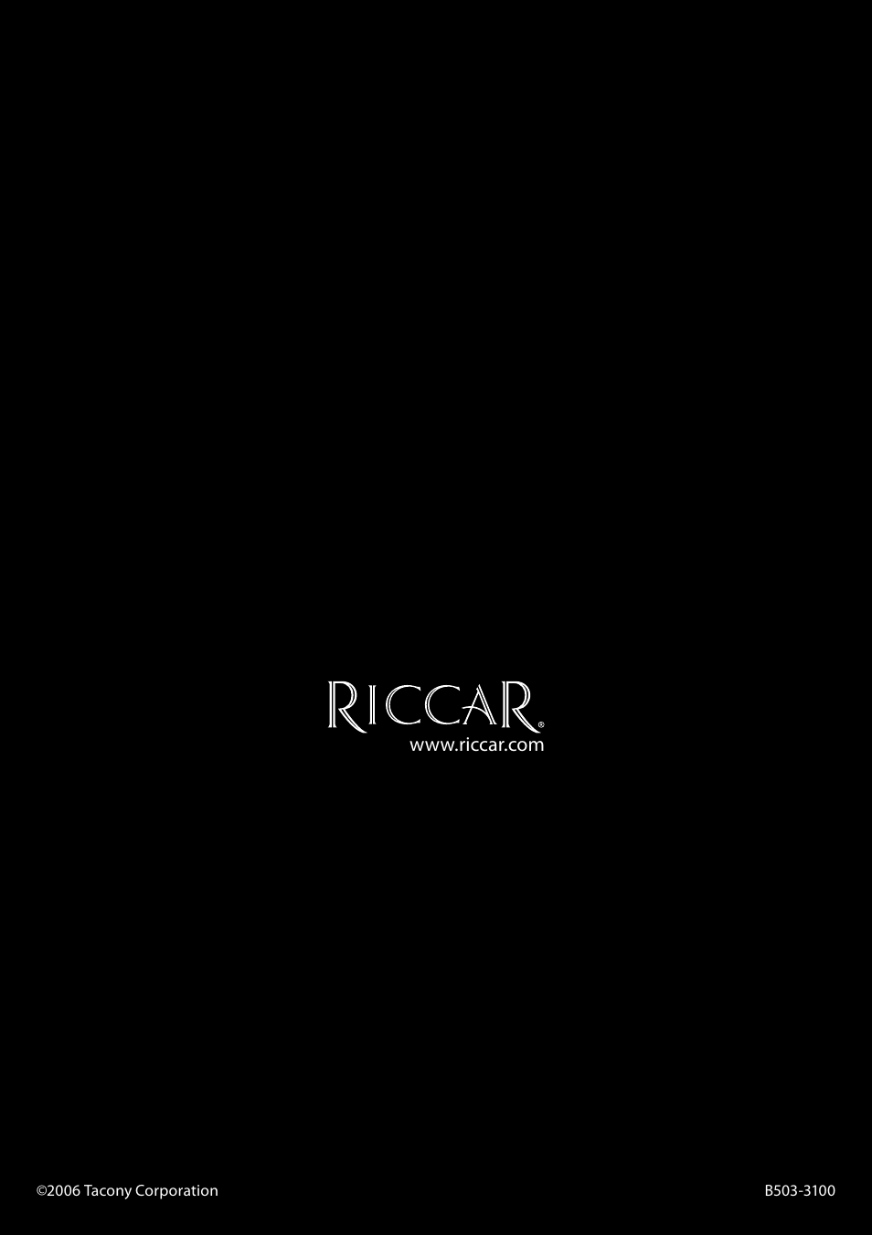 Riccar BRILLIANCE BRLP User Manual | Page 17 / 17