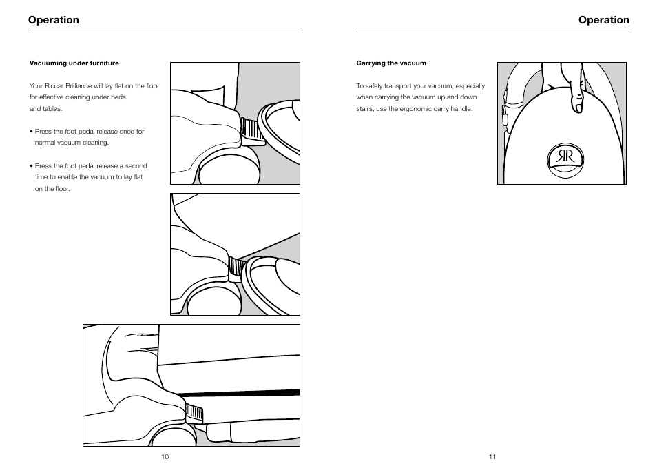 Operation | Riccar BRILLIANCE BRLP User Manual | Page 7 / 17