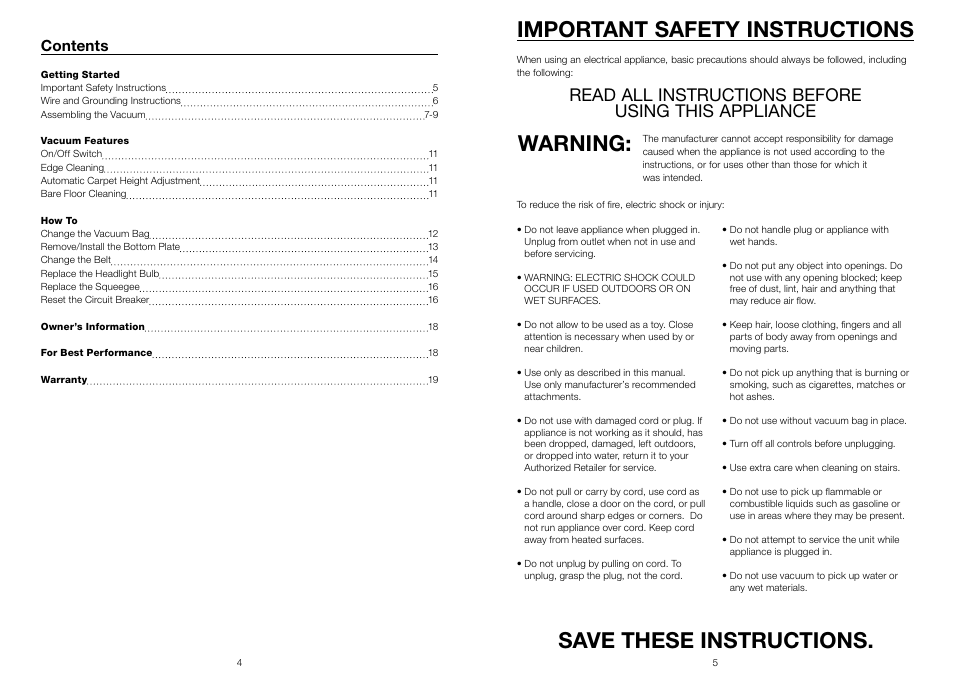 Riccar SUPRALITE RSL3 User Manual | Page 3 / 11