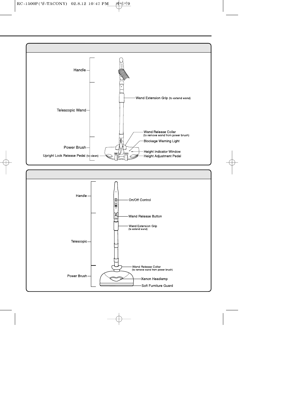 Riccar RC-1500P User Manual | Page 9 / 12